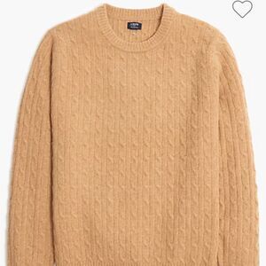 J. Crew Factory Cable crewneck sweater in extra-soft yarn• size small• NWT•CD599